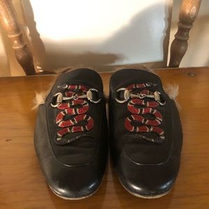 Women Gucci Princeton Leather Slipper US10/ EU41